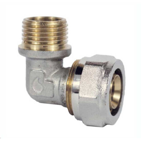 Codo Compresión Rosca Macho Multicapa Reticulada
