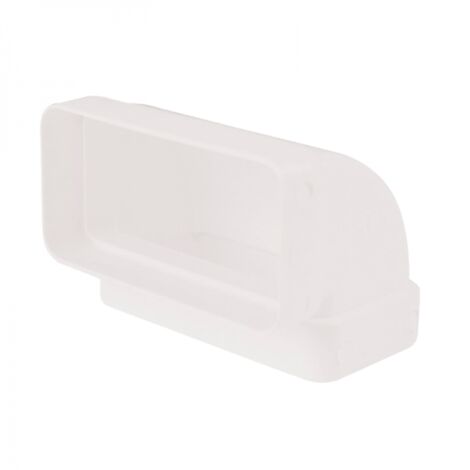 Codo de 90° rectangular vertical blanco Blanco 55x110 Blanco 55x110