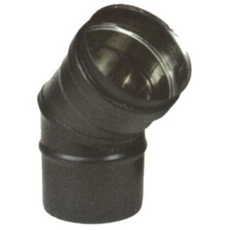 Codo de acero inoxidable de 45° 8 negro pellet 300 Maral