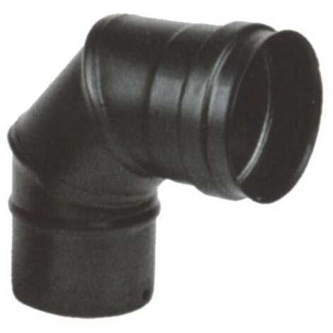 Codo de acero inoxidable de 90° 8 negro pellet 300 Maral