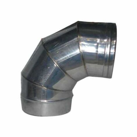 Codo de acero inoxidable sectorial de 90° con 16 alas