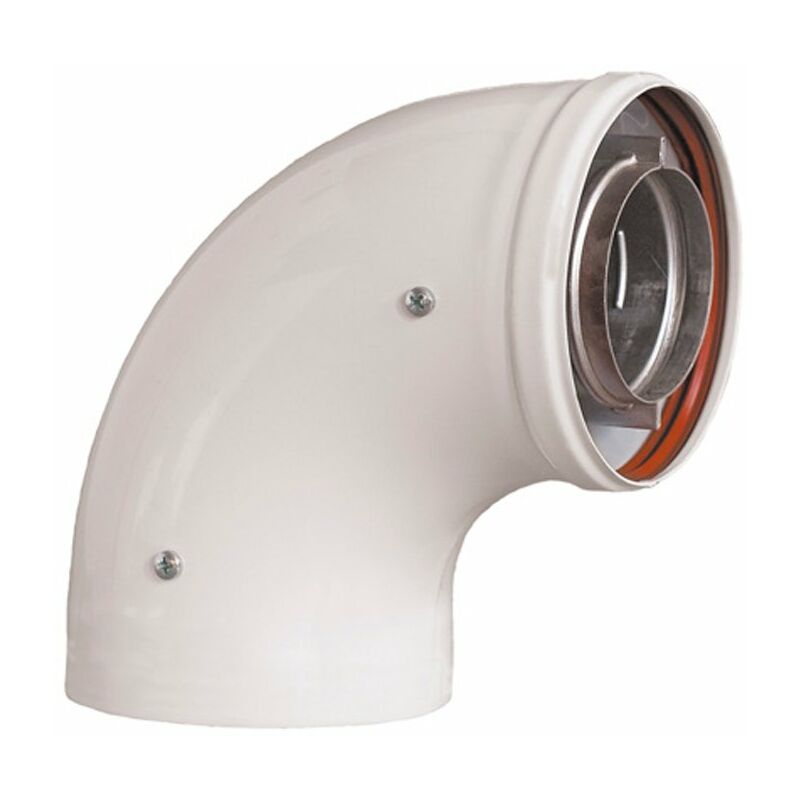 

Practic - Codo de aluminio blanco estanco 90º M-H