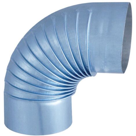 Codo de aluminio plisado de 90° para conducto de conexión - Diámetro 125 mm - Modelo POLYFEU Joncoux