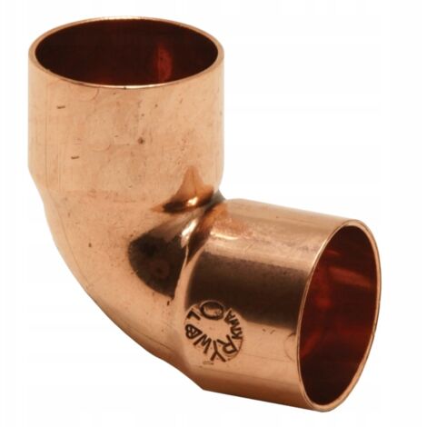 Codo de cobre 10 mm doble toma 90° CU para soldar Ø10