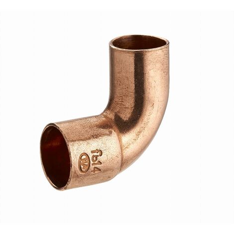 Codo de cobre para soldar 90° radio pequeño macho hembra igual NOYON & THIEBAULT - Ø 14 mm - 941-14L1
