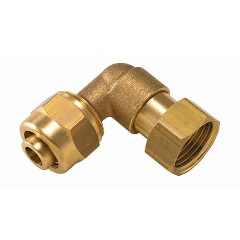 Codo de compresión para tubo PER NOYON & THIEBAULT - Ø 12 mm tuerca hembra libre de rosca F1/2' (15x21) - P12-52415L1