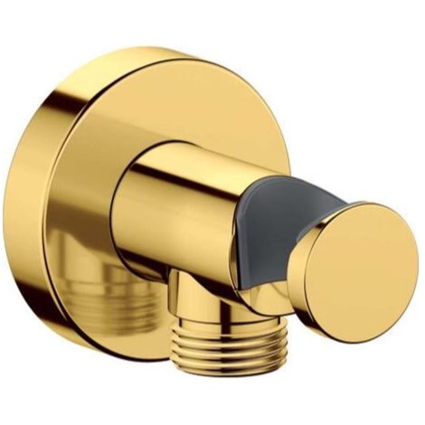 Codo de conexión a pared Duravit, roseta redonda, 55x102mm,
