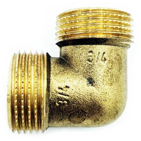Codo de latón 3/4" macho/hembra