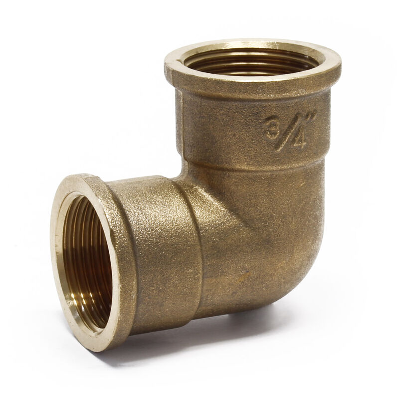 

Codo de latón 90° con hembra doble 2x 24,66mm (3/4') para la conexión de tuberías