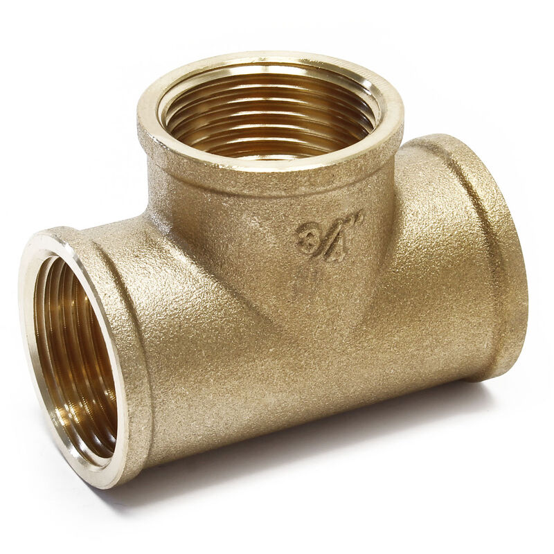 

Codo de latón con rosca hembra 3x 24,66mm (3/4') para la conexión de tuberías