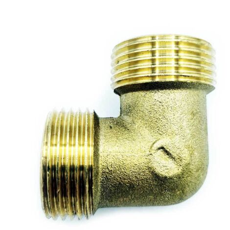 Codo de latón de 1" macho/hembra