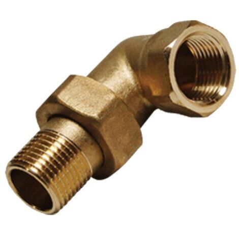 Codo de latón Idmar de 1/2" con junta
