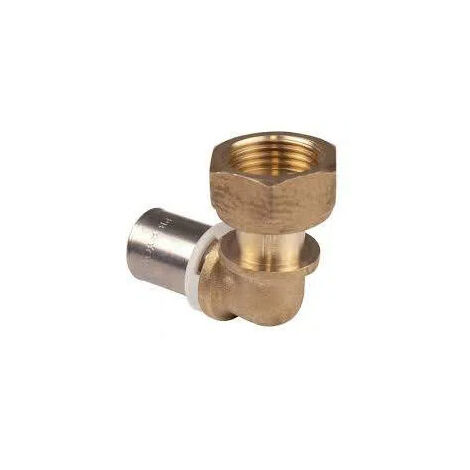 Codo de latón multicapa tuerca giratoria hembra 15x21/16mm