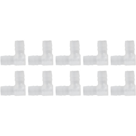 Codo de PE de 90° para tuberías de 10 mm – paquete de 10 unidades, inodoro y duradero.