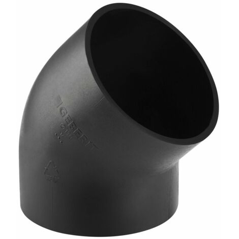 Codo de PEHD 40/45, negro (alcantarillado de HDPE)