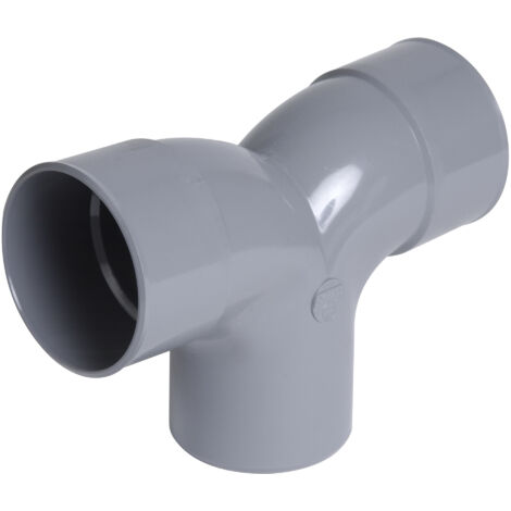 Codo de PVC para drenaje doble paralelo de 90° macho-hembra ∅100