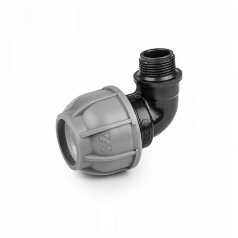 Codo de tubería de PE Bradas DSRA10K25M12 GZ 1/2 25 mm