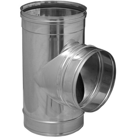 Codo en T Inox 304 SW Dinak 90º 200mm M-H-H