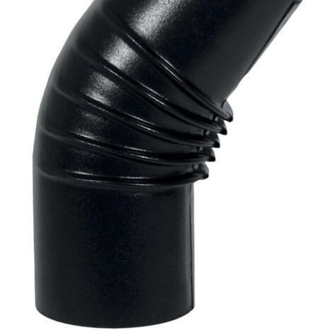 Codo Esmalte 45° Negro Op.10 cm