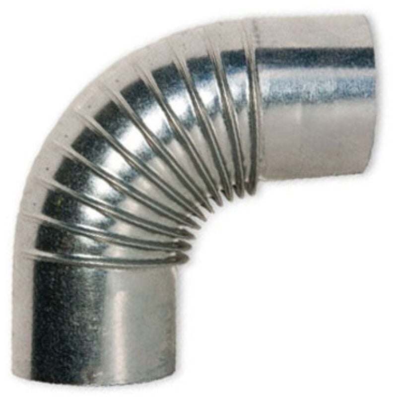 Coude de poêle 250 mm galvanisé 0,8 mm 90º
