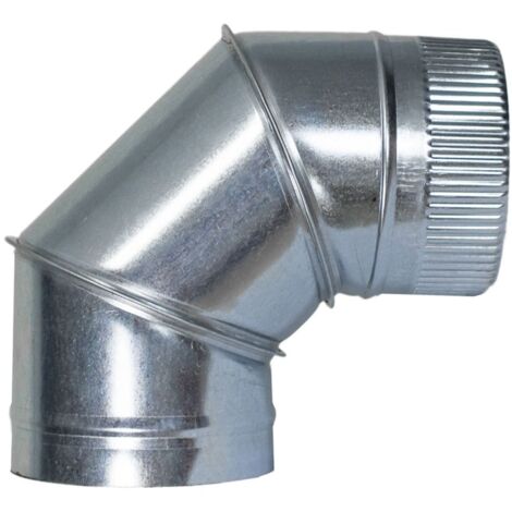 Codo Estufa Galvanizado de 250 mm. 90° (0,8 mm.)