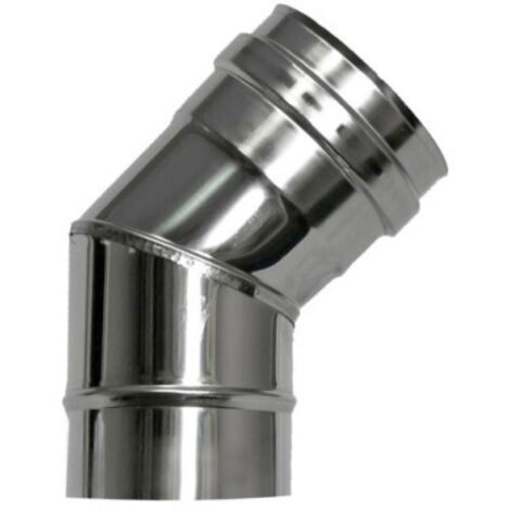 CODO ESTUFA INOXIDABLE 45 PELLET - 80 MM