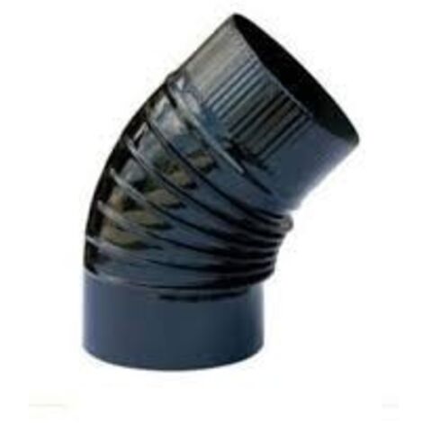 Codo estufa pellet 45§ Ø80mm a/esm/vitr. ne exojo