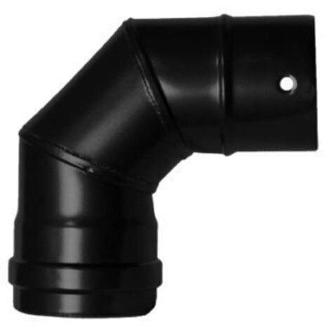 Codo estufa pellet 90§ Ø80mm a/esm/vitr. ne exojo