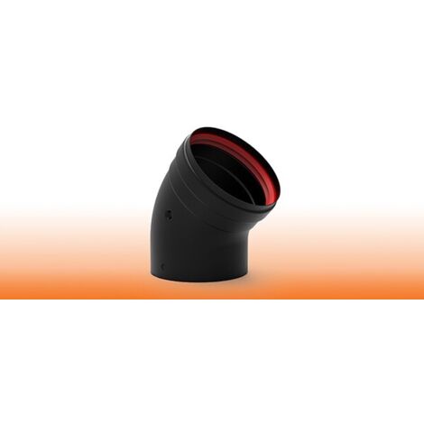 CODO ESTUFA PELLET ACERO VITRIFICADO 45 - 80 MM