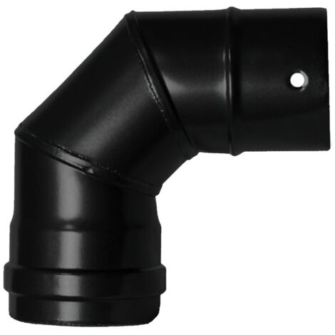 Codo Estufa Pellet Vitrificado Ø80 mm  90°