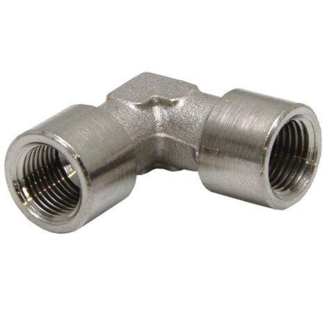 Codo Hembra-Hembra Latón Niquelado                                                     Rosca 1/2"