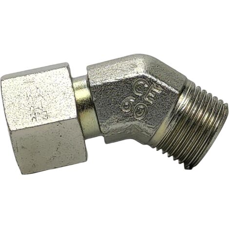 Codo hidráulico M18 AB 45°