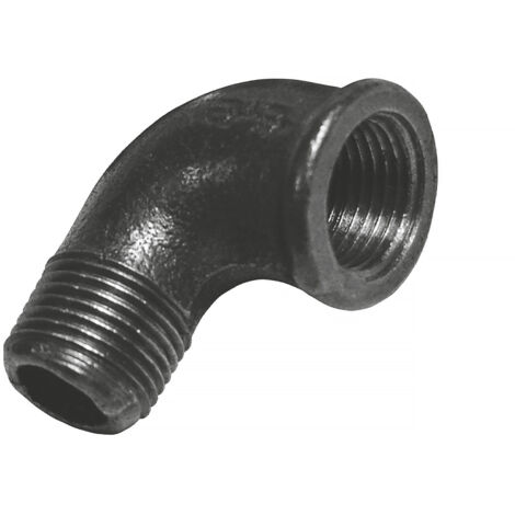 Codo IDMAR de 2", negro, A4 GW/MZ (DN50), rosca interna/externa