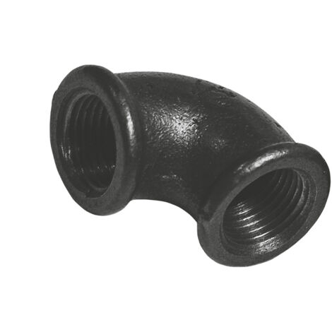 Codo IDMAR de 3/8" negro con rosca interna A1 GW/GW (DN15)