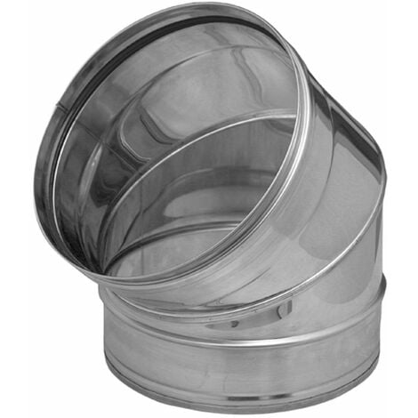 Codo Inox 304 de Pared Simple SW Dinak 45º 200mm