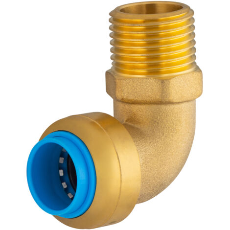 Codo Macho Automático TOUT PUSH QUICK PLOMBERIE - Ø16 M1/2