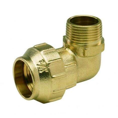 Codo macho con tuerca externa FITTINGS LATÓN - ARCO Medidas: Ø20mm x 1/2"