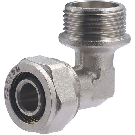 Codo Macho Multicapa a Compresión QUICK PLOMBERIE - Ø20 Macho 3/4
