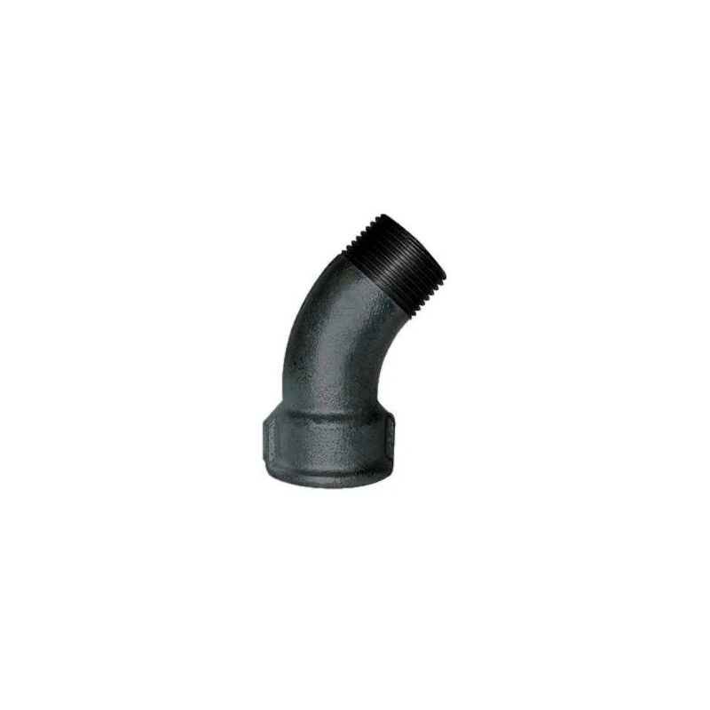 

Codo maleable 45°, 66x76, macho hembra negro