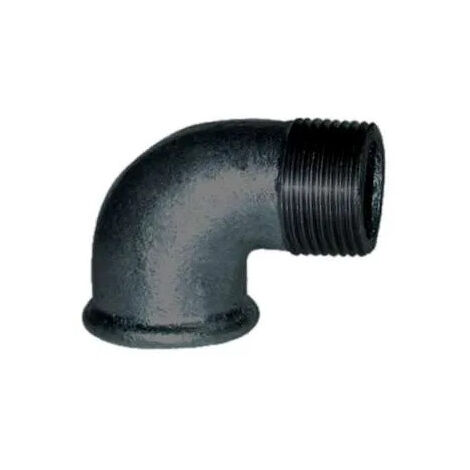 Codo maleable 90°, 08x13, macho hembra negro