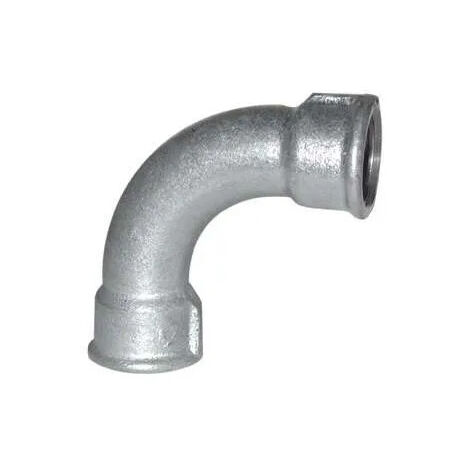 Codo maleable 90°, 50x60, hembra galvanizada