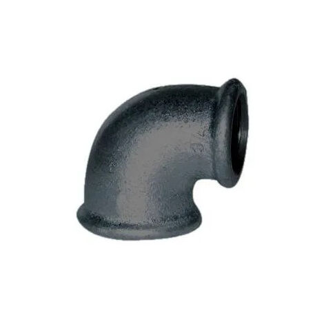Codo maleable 90° negro, 33x42, hembra