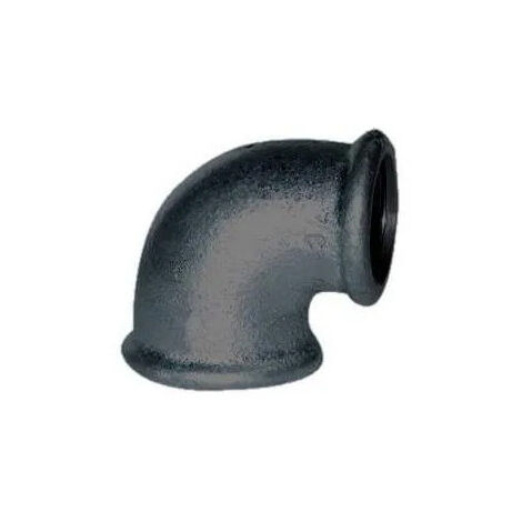 Codo maleable 90° negro, 40x49, hembra