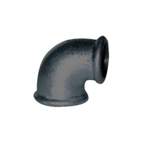 Codo maleable 90° negro, 50x60, hembra