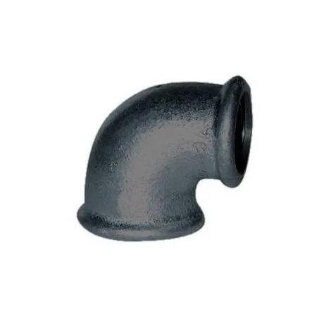 Codo maleable 90° negro, 66x76, hembra