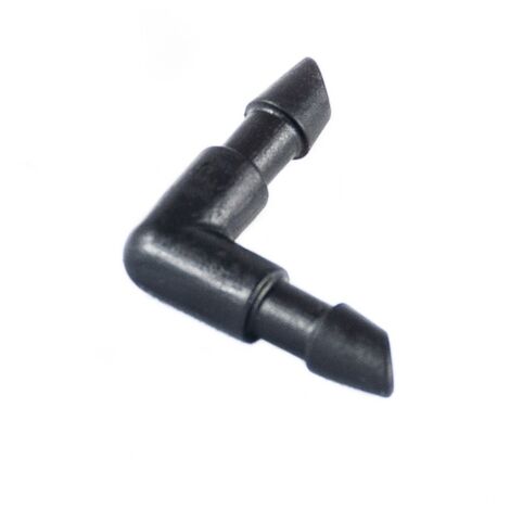 Codo microtubo 20 uds caudal Ø 4 mm negro
