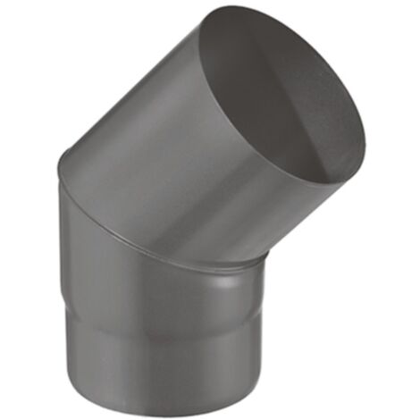 Codo para evacuación de humos - Ángulo de 45° - Esmalte 0,7MM - Negro mate - Ø180MM Joncoux
