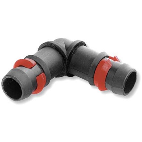 Codo para tuberia de goteo 16 mm con anilla seguridad