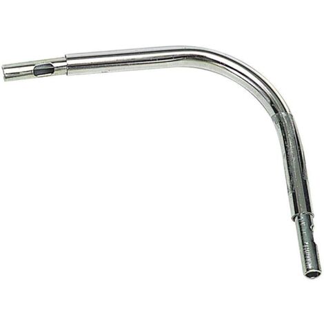 Codo Para Tubo De 12 mm.Ø Cromo 10x10 cm. Con 2 Empalmes