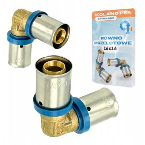 Codo PEX de 16 x 16, conector de codo prensado con abrazadera de diámetro igual